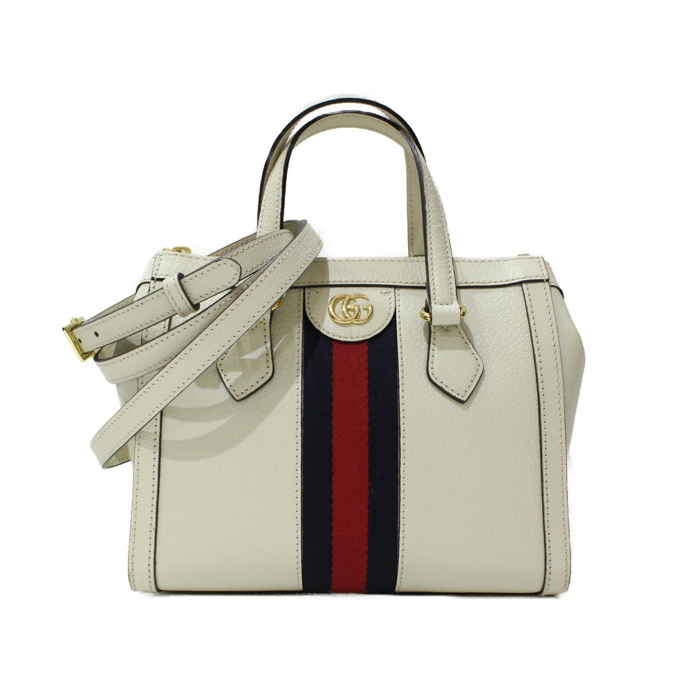 GUCCI Ophidia Shoulder Bag Handbag Off White Ivory White Crossbody Leather